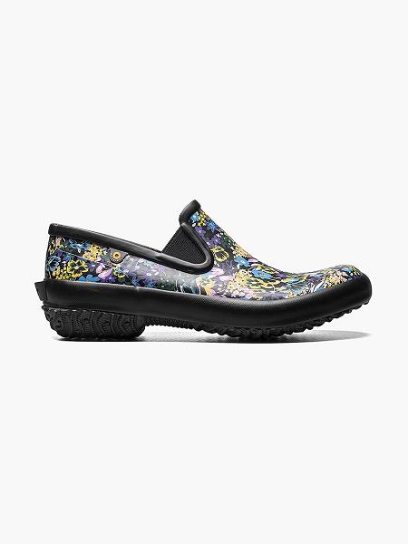 BOGS Schuhe Deutschland - Patch Slip On Night Garden Slip-On Schuhe Damen Schwarz Multi DE84672